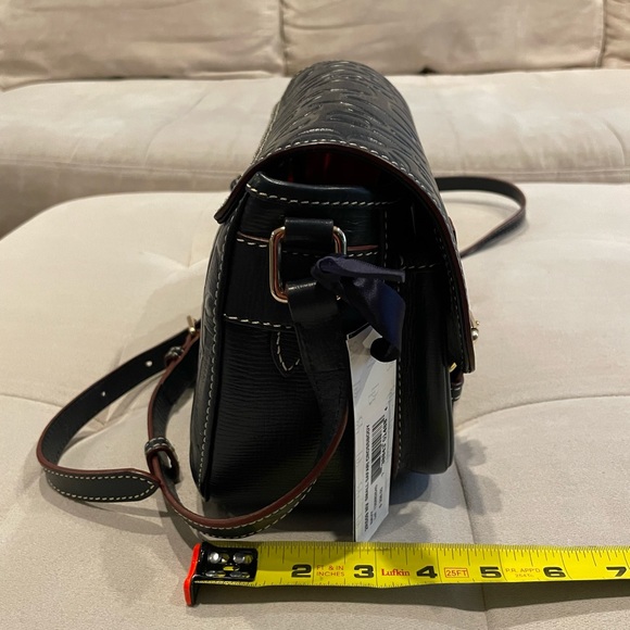 dooney and bourke retro embossed blue leather Safari crossbody Bag - Picture 8 of 13